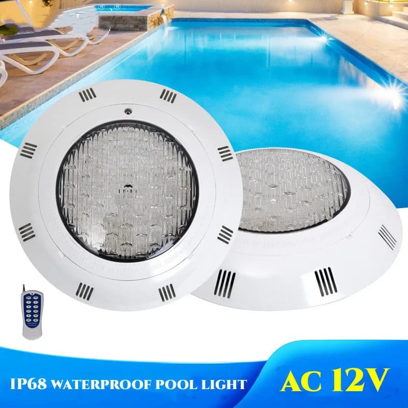 20W 30W 40W 50W 60W 70W LED lumières de piscine sous-marine RGB couleur changeante AC12V IP68 lampe étanche avec télécommande