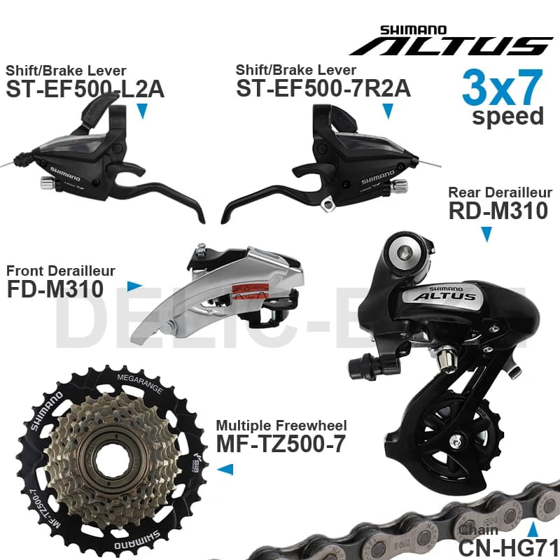 WinterMANO ALTUS 3x7 Speed Groupset comprend ST-EF500 Shifter RD-M310 ineau RD-M360 avant/arrière dérailleur MF-TZ500-7 CN-HG71 JOR