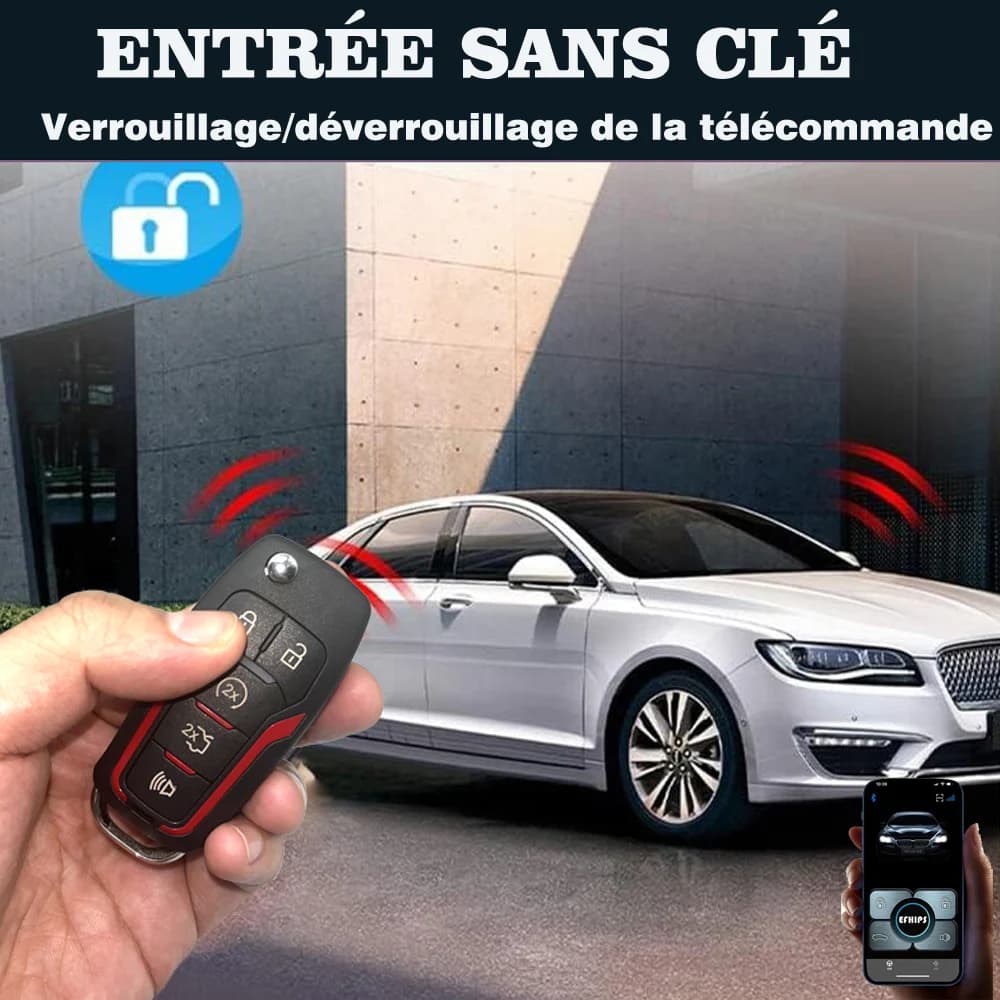 Système universel de démarrage et d'arrêt automatique sans clé, système d'alarme de démarrage du moteur, système de démarrage à bouton unique, accessoires de voiture à distance