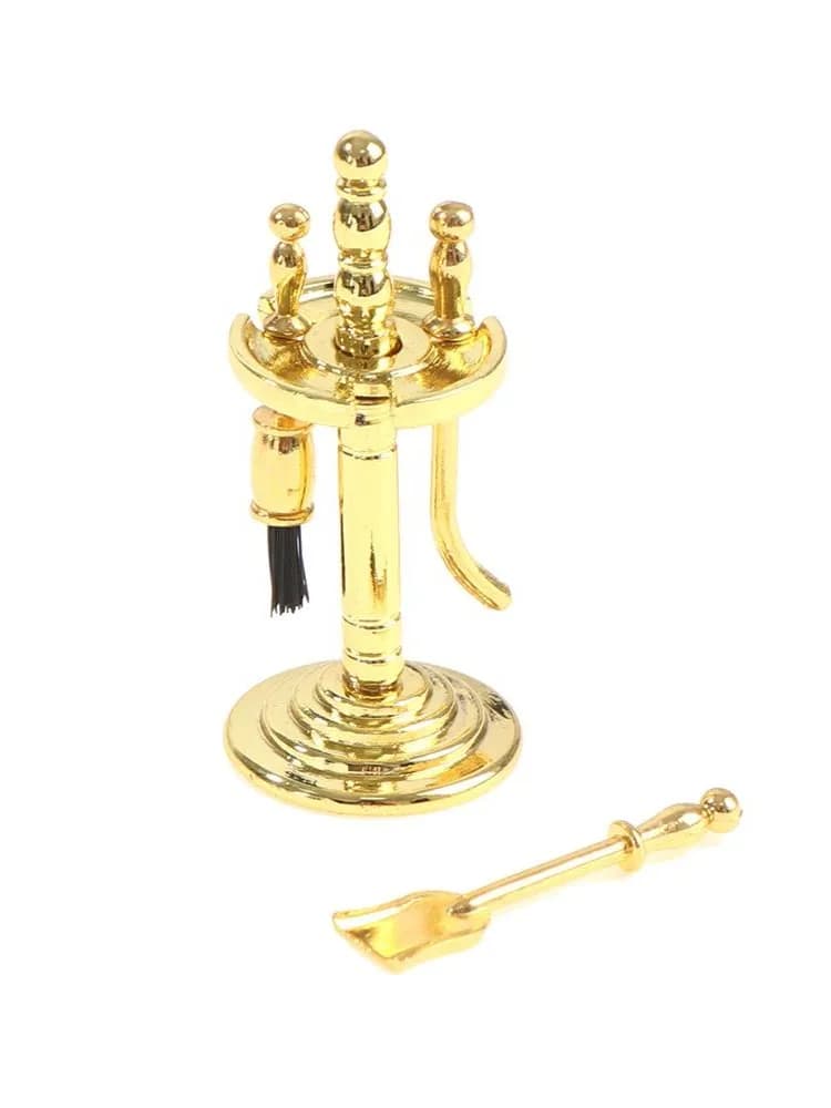 Présentoir d'outils de nettoyage miniatures en alliage, support d'exposition pour 1/12 poupées, scènes de vie, accessoire de décoration, 4 pièces/lot