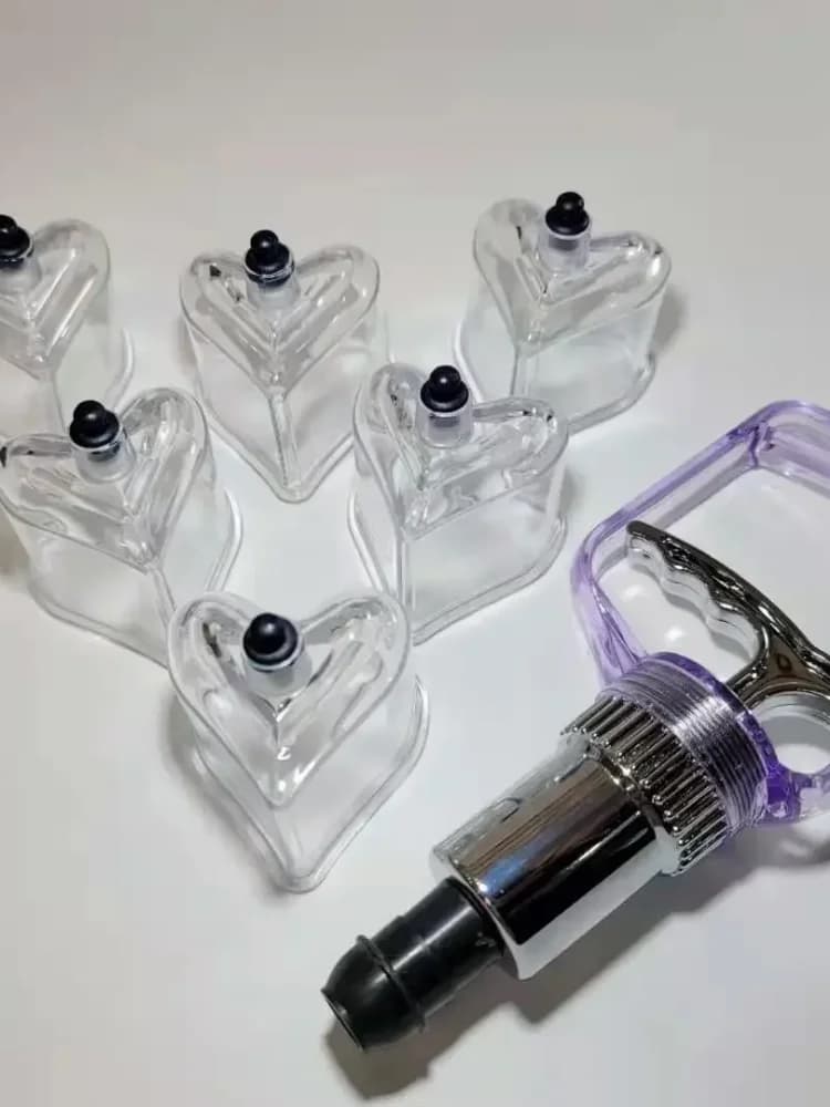 Ventouses sous vide en plastique en forme d'amour, dispositif de ventouses, thérapie de Massage, Hijama, canettes, pots, 6 pièces