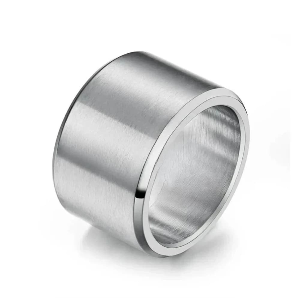 Anneaux de 15MM de largeur en acier inoxydable, doigt brossé mat pour hommes et garçons, bijoux Punk Hip-Hop