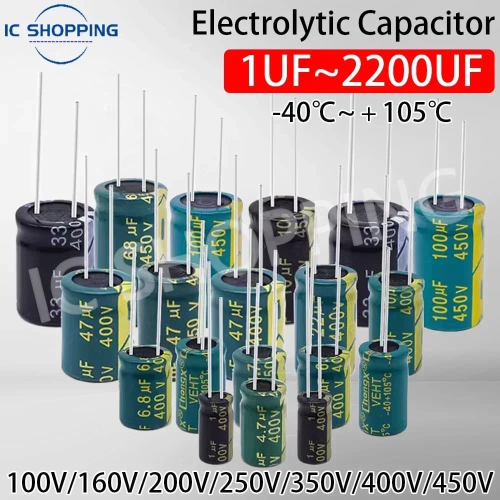 Puzzles électrolytiques en aluminium Itor, 100V, 160V, 200V, 250V, 400V, 450V, 1, 2.2, 3.3, 4.7, 10, 22, 33, 47, 68, 100, 120, 150, 220, 330, UF, 470, 1000, 2200