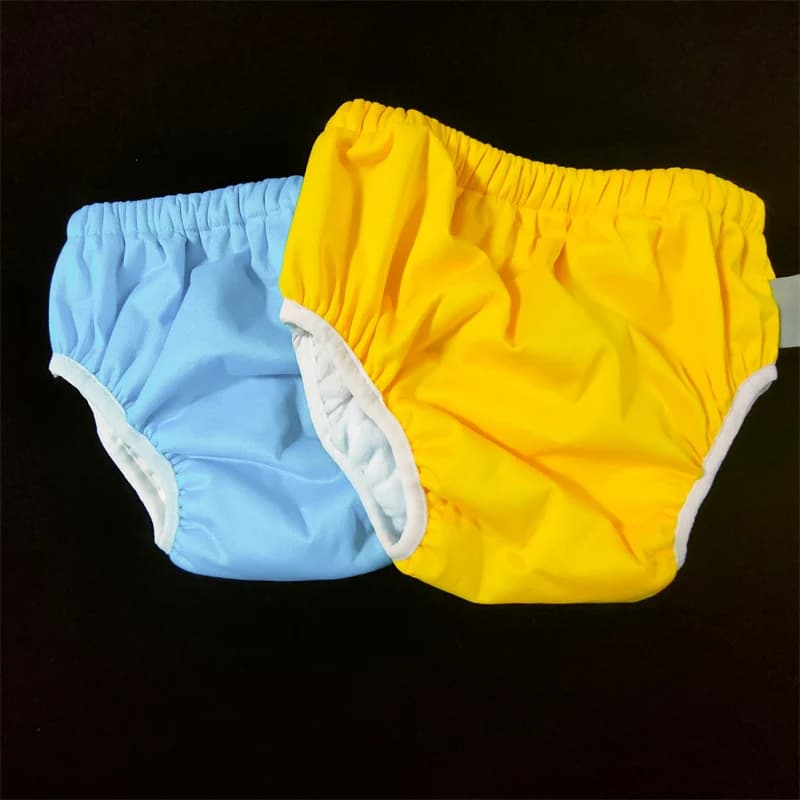 Couche-culotte en tissu lavable pour adolescents et adultes, 2 pièces, pantalon d'incontinence, sous-vêtements imperméables et réutilisables, 35-95KG