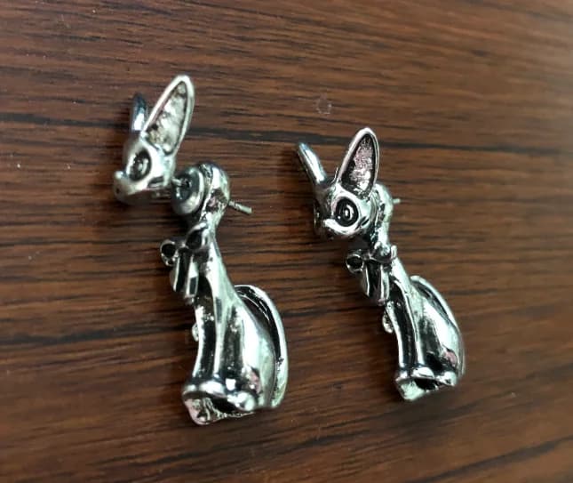 Boucle d'Oreille en Forme de Chat Mignon avec Nministériels d Papillon, Animal de Dessin Animé, Bijoux pour Animaux de Compagnie