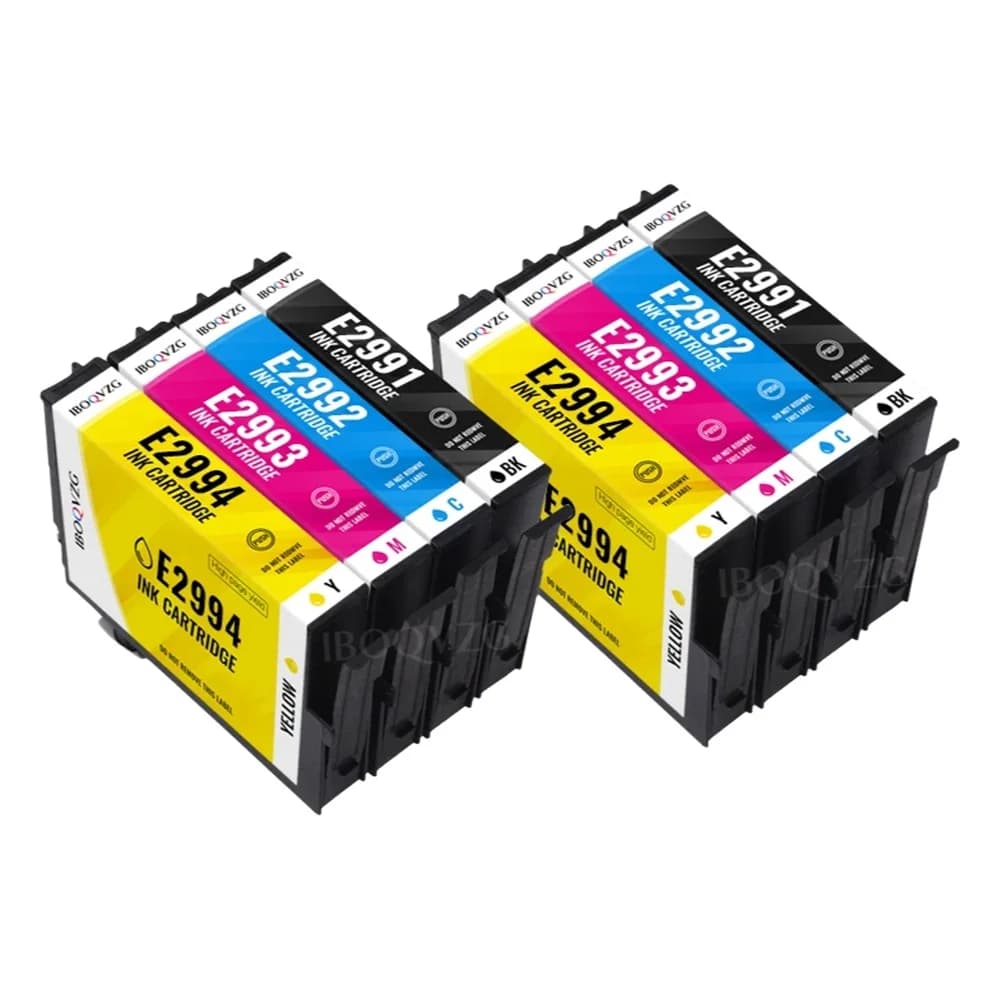IBOQVZG Lot de 8 cartouches d'encre de remplacement T2991XL T2991 pour Epson 29XL XP235 XP247 XP245 XP332 XP335 XP342 XP345 XP435 XP432