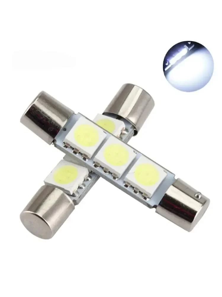 2 pièces feston LED 28mm 31mm C5W voiture LED lumière intérieure T6 3SMD 5050 dôme lumières lecture plaque d'immatriculation lumières 4300K blanc