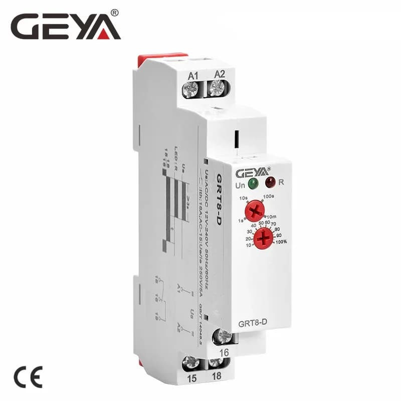 GEYA GRT8-D Relais de temporisation à coupure de courant sans alimentation AC/AC12V-240V, Relais électriques de temporisation à coupure de courant
