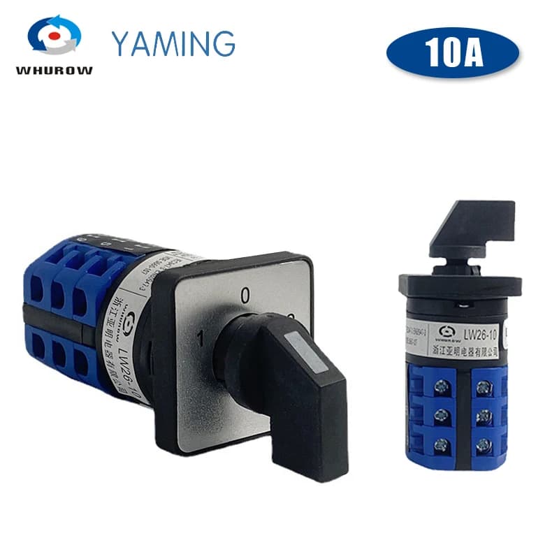 LW26-10 transfert universel trois Positions 10A 3 pôles LW28 inversion double alimentation commutation 380V moteur Cam commutateur