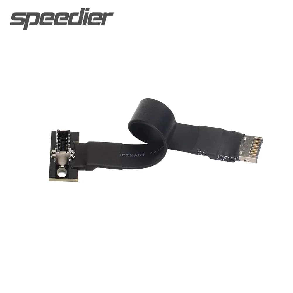 ADT Link-Câble d'extension interne USB 3.2 type E mâle vers femelle, avec trous de vis, pour carte mère