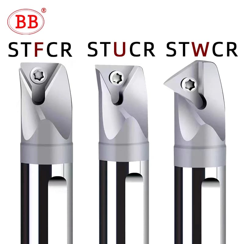 Tour BB barre d'alésage Type de vis tournant interne STUCR STFCR STWCR S10K S12M C12 H12 HSS porte-outil en acier allié de carbure TCMT TP