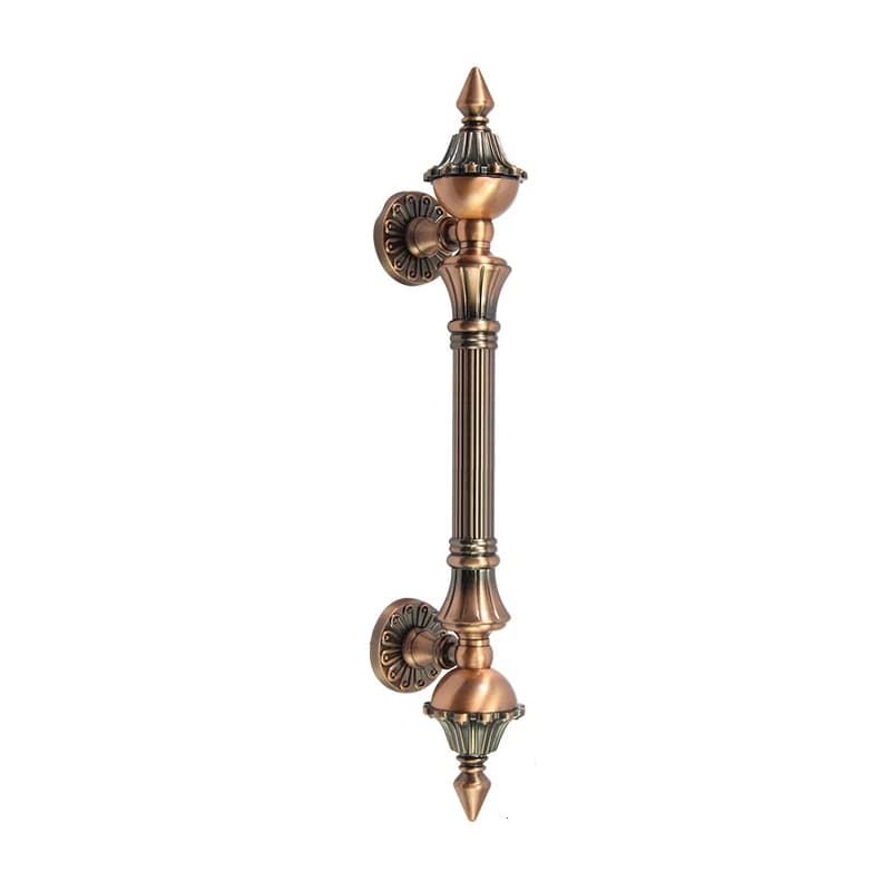 Poignée de porte en alliage de Zinc Antique, 1 pièce, poignée de porte d'entrée d'hôtel, centre commercial en Bronze de 280 à 550mm de long