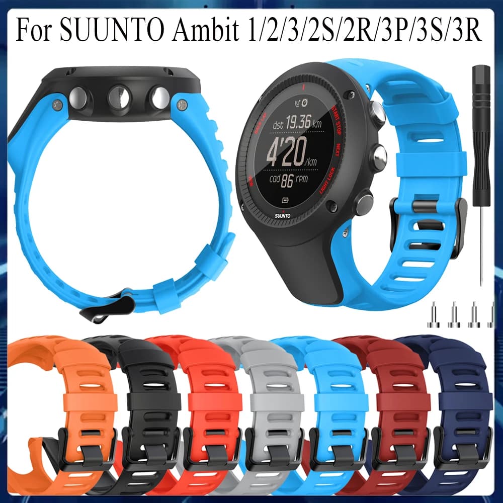 Bracelets en Silicone 24mm, nouveau bracelet pour SUUNTO Ambit 1/2/3/2S/2R/3P/3S/3R, bracelet de montre de sport intelligent, accessoires de remplacement