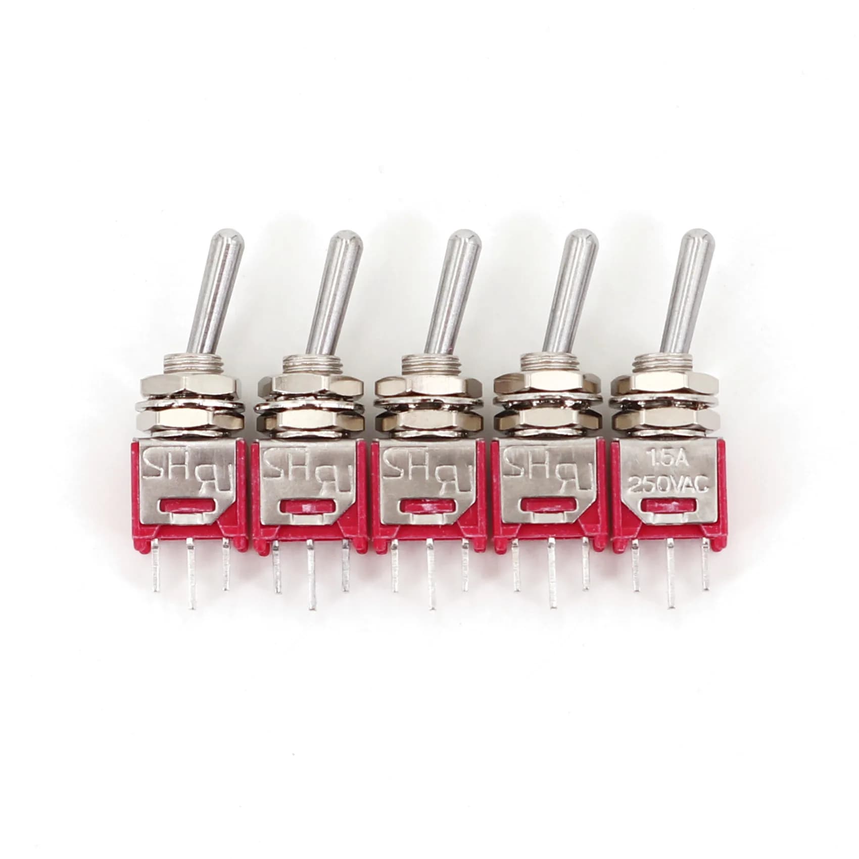 Salecom SH TS-4 série 3 broches SPDT 5mm, interrupteur à bascule sous-miniature à montage sur panneau 3A 120 VAC, 5 pièces