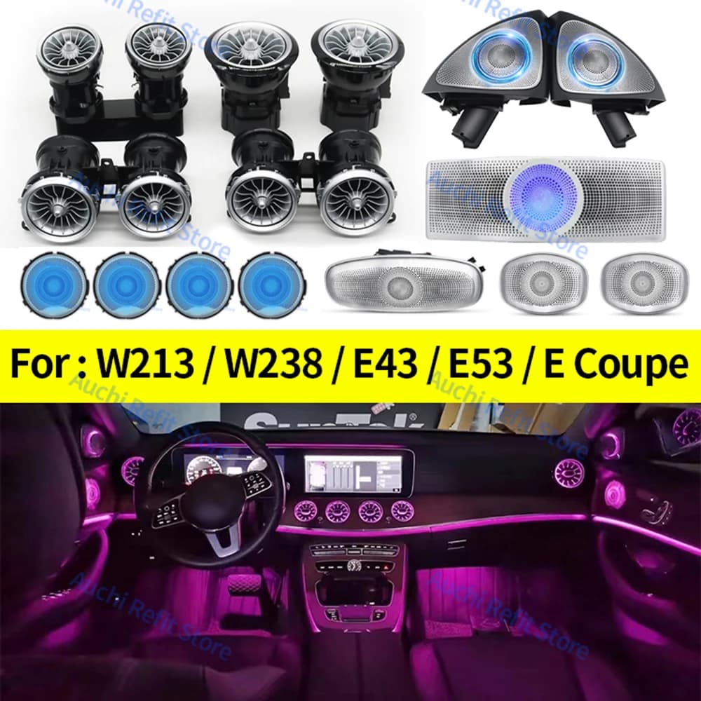 Haut-parleur Tweeter rotatif 3D, 64 couleurs, pour Mercedes Benz W213 classe E coupé AMG E43 E53 E250, lumière ambiante intérieure
