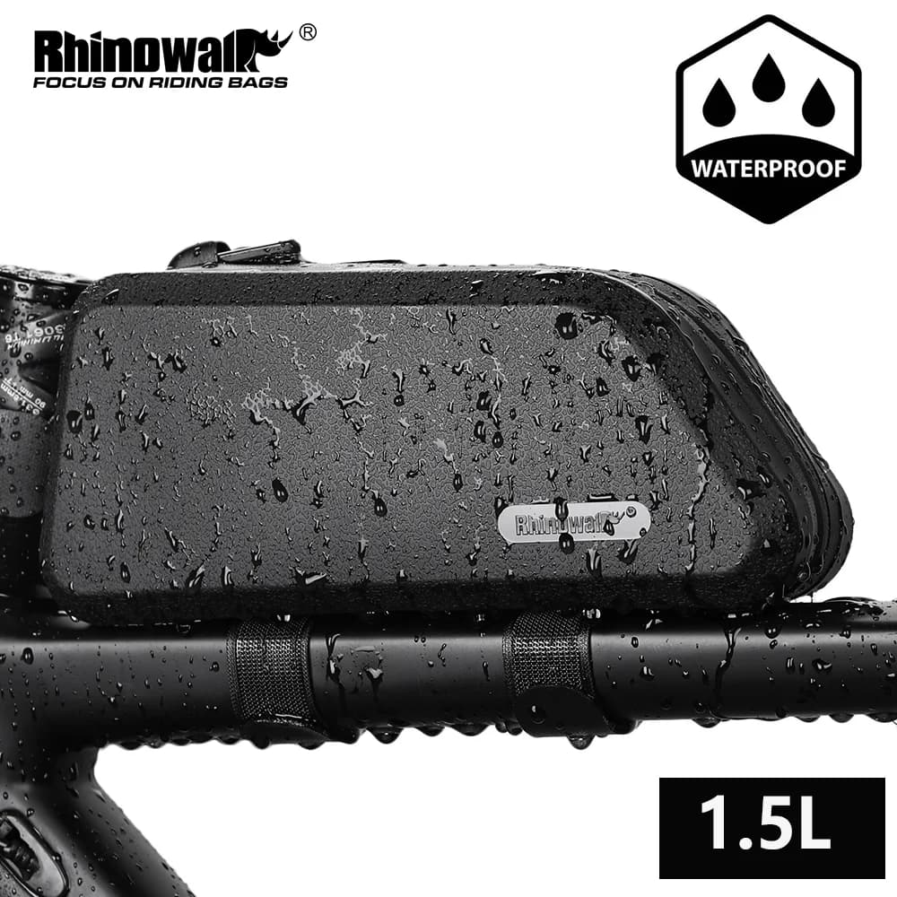 Rhinowalk sac de Tube supérieur de vélo 1,5 l étanche TPU cadre de vélo avant Pack Portable vtt sac de cyclisme sur route étui accessoires de vélo