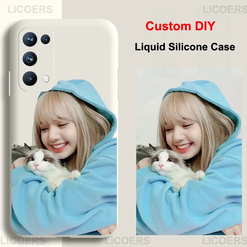 Coque en silicone liquide pour Huawei Mate 50, 40, 30, 20 Pro Lite, P40, P30, Nova 8, 7i, SE Honor 50, lettres personnalisées, nom, photo, bricolage