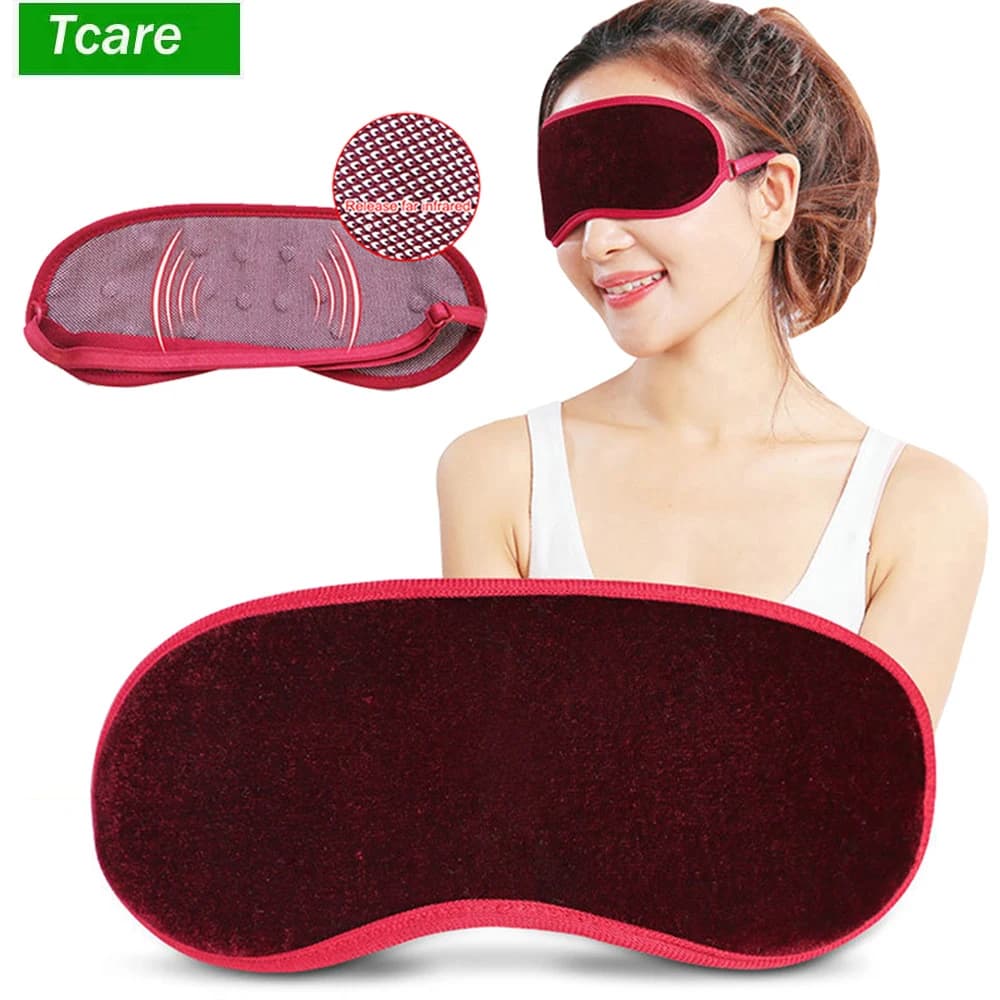Tcare soins des yeux Tourmaline infrarouge lointain rayon masseur oculaire soulagement de la Fatigue sommeil profond masques pour les yeux ombre couverture bandeau magnétique