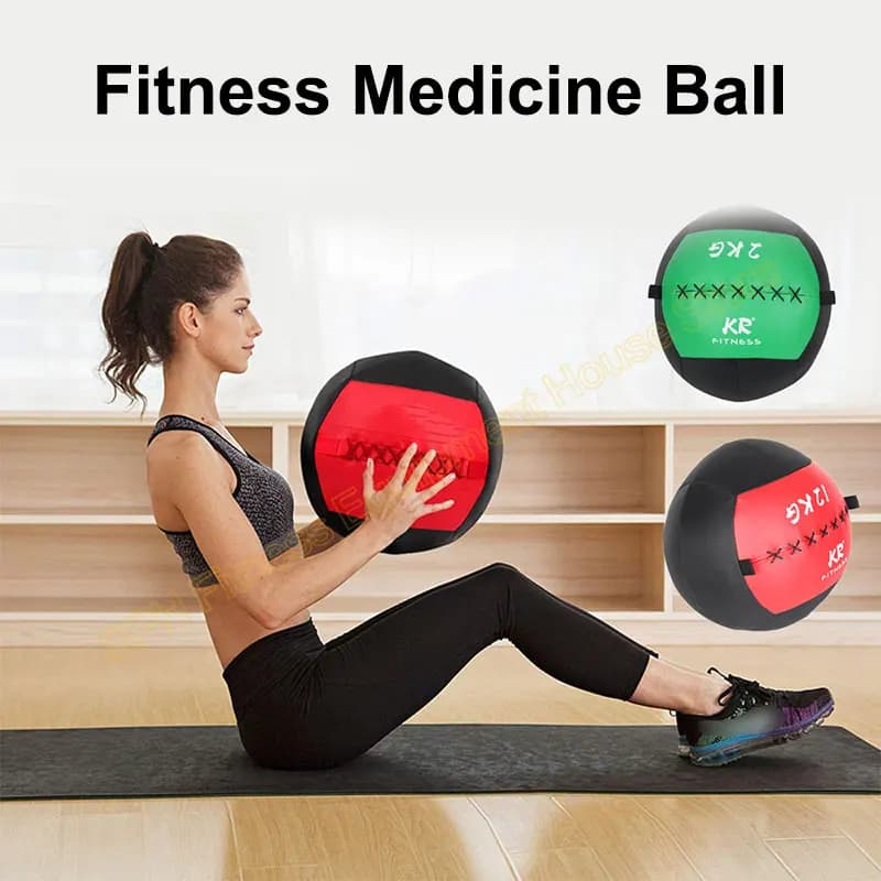 IkGym-Balle de gravité en PU souple pour entraînement physique, accessoire pour crossfit et équilibre, diamètre 35cm