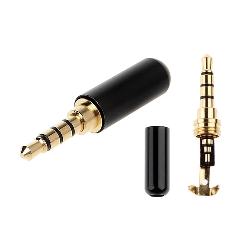 Connecteur Audio 3.5mm, 4 pôles, prise casque mâle, câble de réparation d'écouteurs, fil à souder, adaptateur Jack AUX 3.5, 1/2/5 pièces/lot