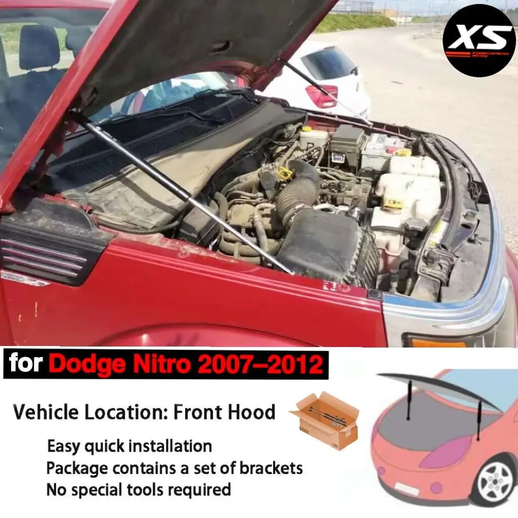 Amortisseurs de capot pour Dodge Nitro 2006-2012, entretoises à gaz, support de levage, amortisseur, pièces de voiture, accessoires de modification de capot avant, accessoire le plus récent