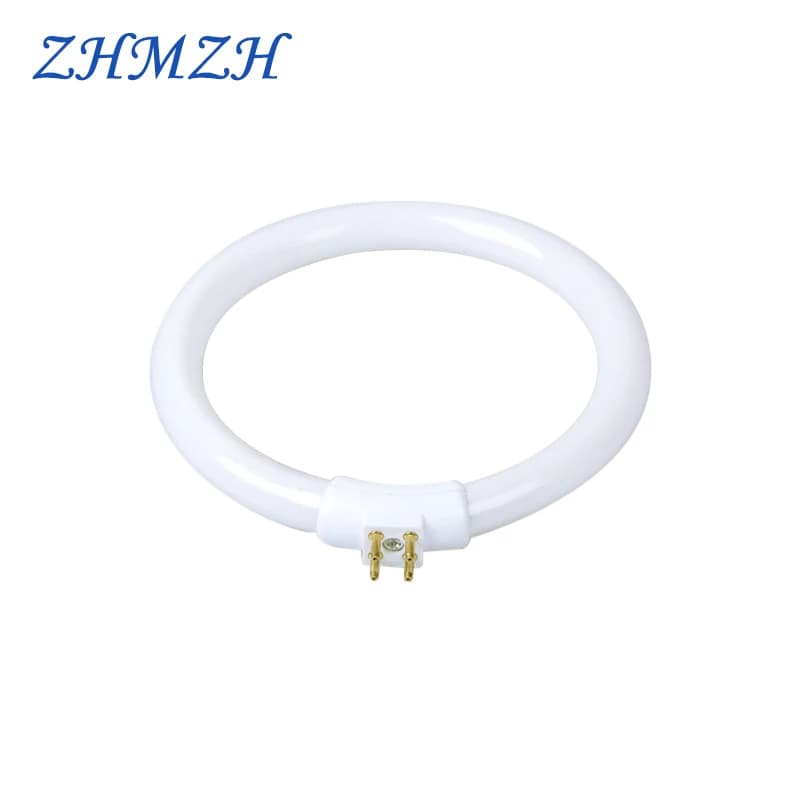 ZAVENZH-Petites lampes de bureau blanches, ampoule structurels ente, lampe annulaire, Tubes annulaires, Anti-quatre broches, Lampe loupe 110V & 220V T4 11W 12W