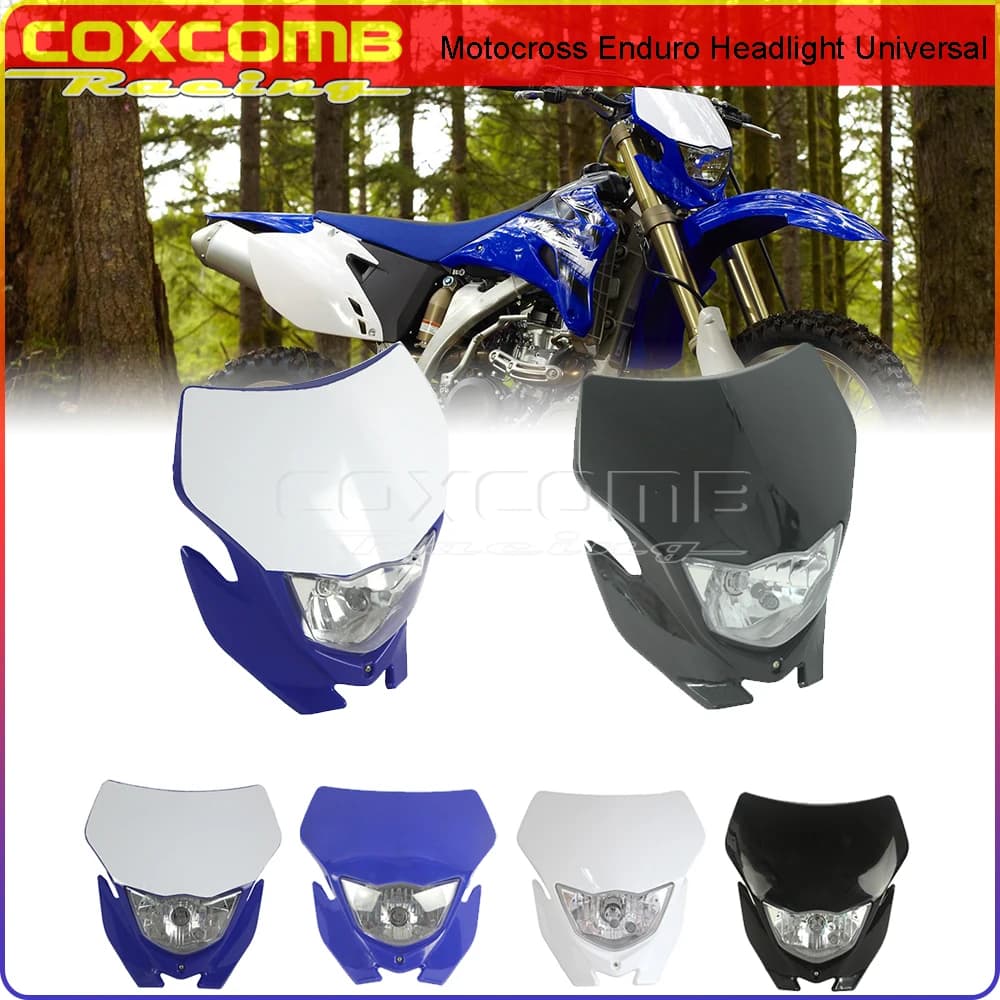 Masque de phare avant de course pour Motocross Enduro, carénage pour Yamaha WR YZ YZF XT TTR WRF 125 250 250X 425 450 hors route