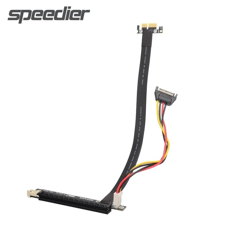 ADT PCI Express-Adaptateur Riser pleine vitesse pour GPU AMD NVIDIA, x16 à x1, BTC Mining Card, Gen3.0, PCIE 1x à 16x