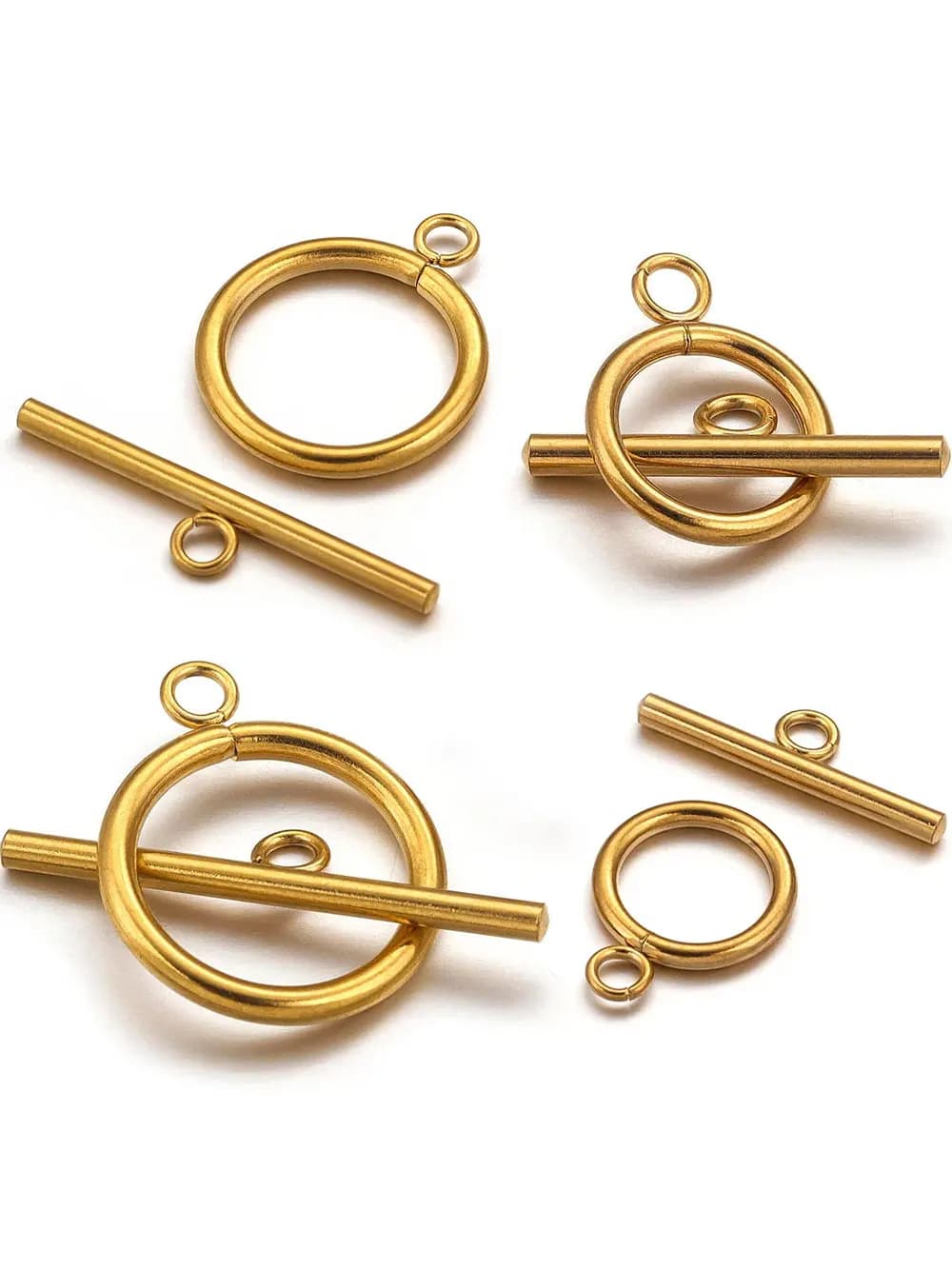5 ensembles de fermoirs OT en acier inoxydable, connecteurs de fermoir à bascule plaqués or pour bracelet à bricoler soi-même, collier, fournitures de fabrication de bijoux, vente en gros
