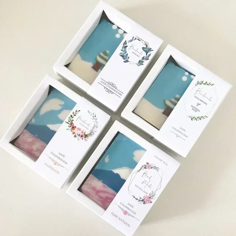 Boîte d'emballage en papier Regina faite à la main avec taille enveloppée, emballage de cadeaux de mariage pour les invités, blanc, lot de 50 pièces