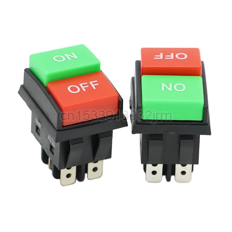 1 pièce WF03-C1 bascule soleil forme interrupteur 4 broches 6 broches ON/OFF 14A/16A 125/250V rouge vert barrage hachoir à viande interrupteur d'alimentation JD03-C1