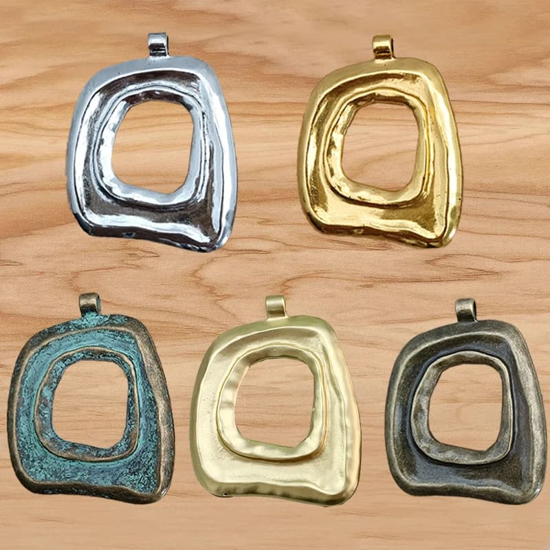 Breloques Boho Ouvertes Ajourées en Or Mat, Accessoires de Colliers et Bijoux pour Travaux Manuels, 1 Pièce