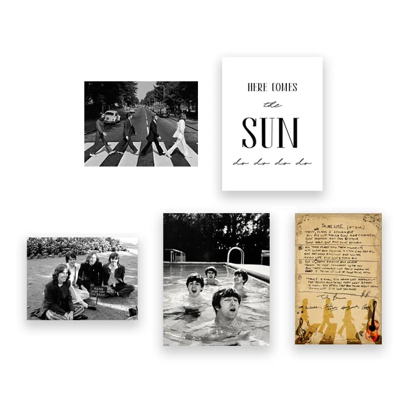 Abbey Road – affiche d'album de musique, bande de Rock, noir et blanc, photographie, toile, peinture, imprimés, décoration d'images murales