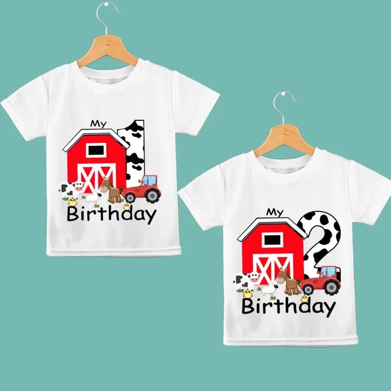 Décoration et Cadeau d'Anniversaire Thème Animaux de la Ferme Rustiques pour Garçon ou Fille de 1 ou 2 Ans