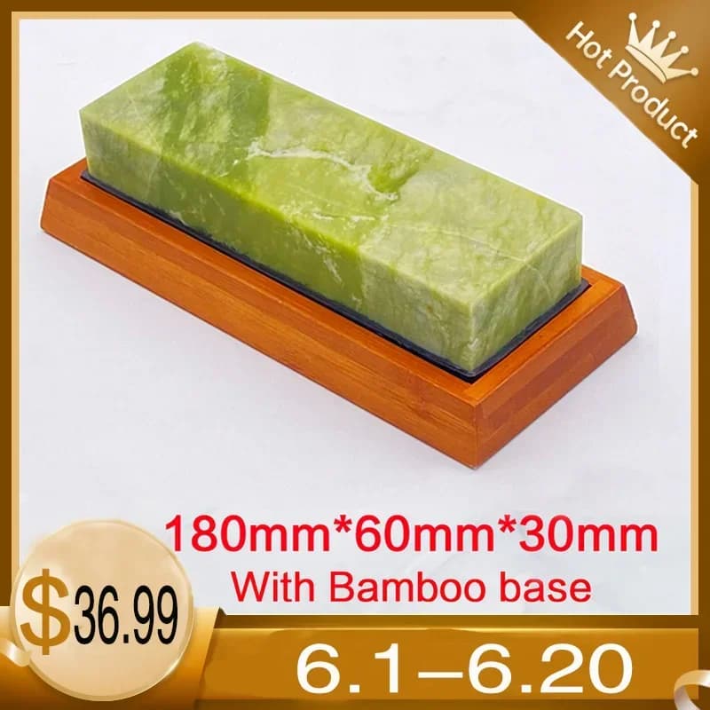 Pierre à aiguiser en agate verte naturelle, meulage fin, polissage, barre rasée, aiguiseur de couteaux de cuisine, outil d'affûtage, grain protéiné