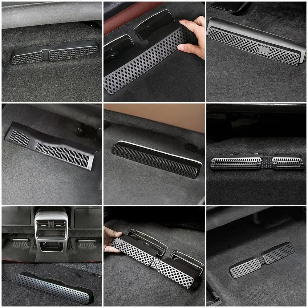 Pour Audi A3 A4 A5 A6 A7 Q2 Q3 Q5 Q7 Q8 sous le siège plancher arrière chauffage AC climatiseur conduit grille de sortie garniture de couverture
