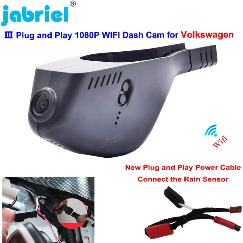 DVR de voiture Wifi Plug And Play pour Volkswagen VW Tiguan Tarek Atlas Polo Passat Touran Taigun Golf Arteon Sharan Dash Cam pour Skoda
