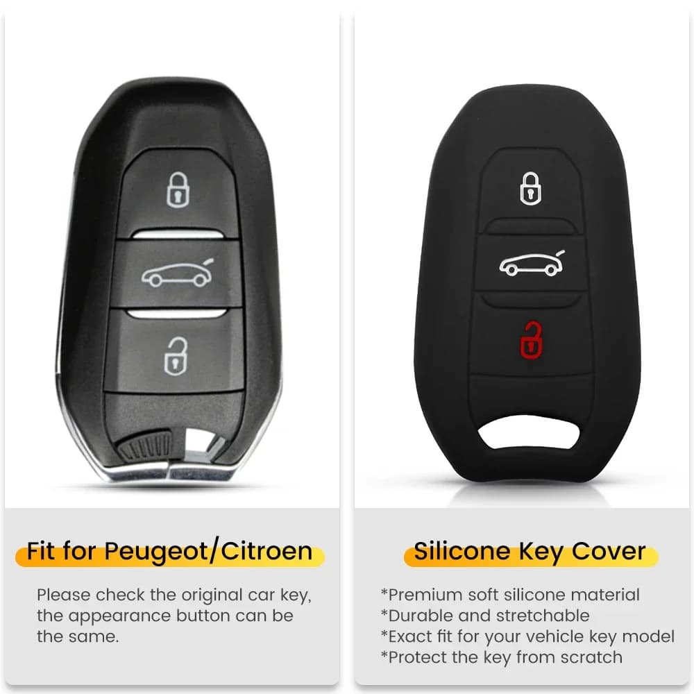 EllYYOU-Coque de protection pour clé de voiture, étui à cristaux pour KIT 508, 301, 308, 2008, 3008, 4008, 408, 5008, DS5, DS6, DS3, C2, C3