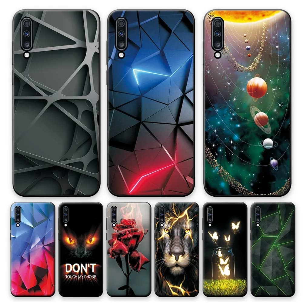 Coque arrière en silicone souple pour Samsung Galaxy A70, étui de téléphone pare-chocs de 6.7 pouces