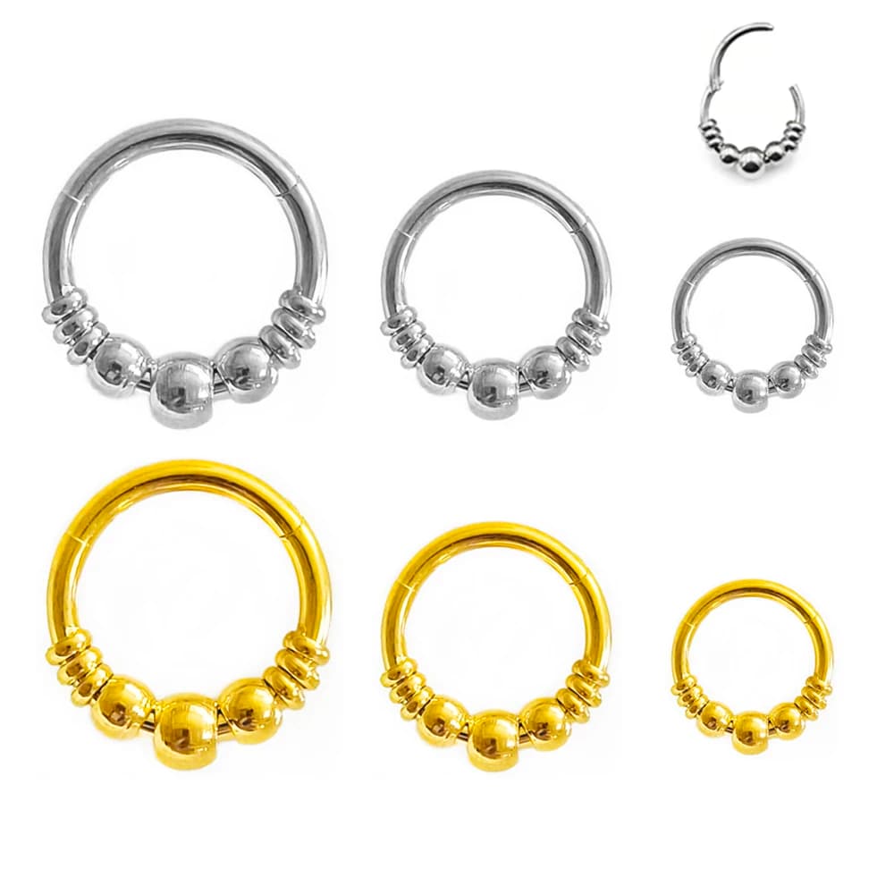 1pc 316L acier chirurgical Septum Clicker oreille Cartilage Helix Tragus Faux Daith boucle d'oreille cerceau corps Piercing bijoux nez anneau