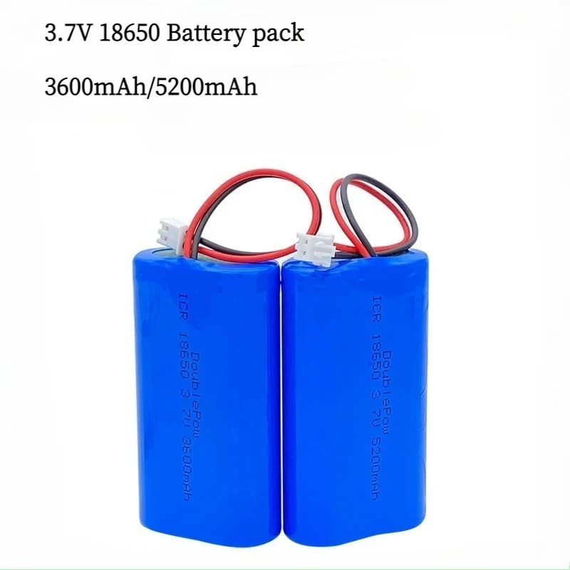 Batterie au lithium rechargeable 3,7 V 18650, 3600 mAh, 5200 mAh avec carte de protection pour lumière LED, haut-parleur Bluetooth