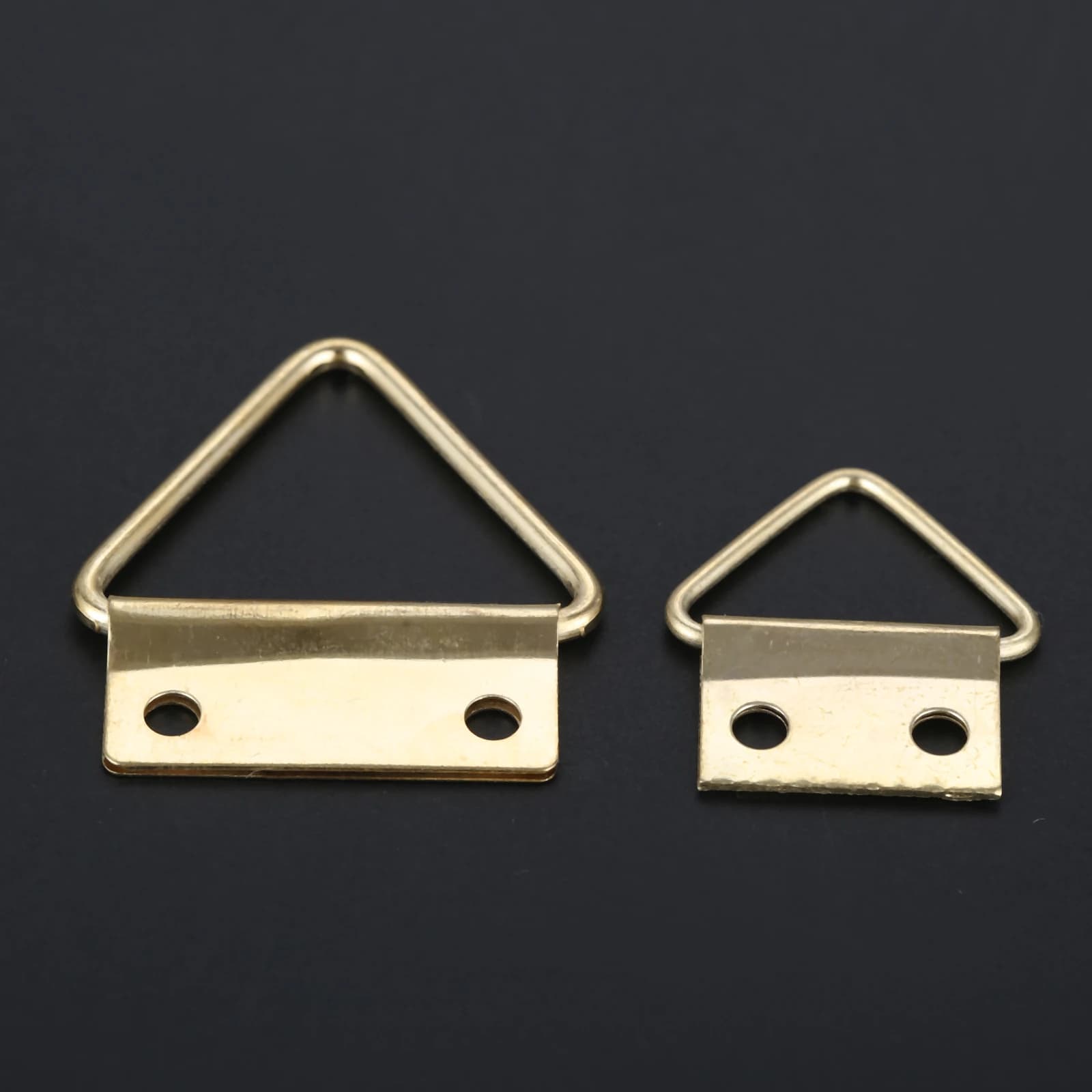 Crochets de Cadre Photo Triangle D Ring, Peinture à l'Huile, Miroir Or, 16mm-25mm avec Vis, Support Mural en Alliage, 10/20 Pièces