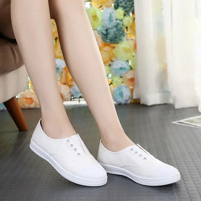 chaussure luxe femme chaussure femme basket chaussure fille chaussure de Comemore – mocassins plats pour femmes, chaussures de Ballet d'automne roses, baskets en toile pour dames, mocassins coréens