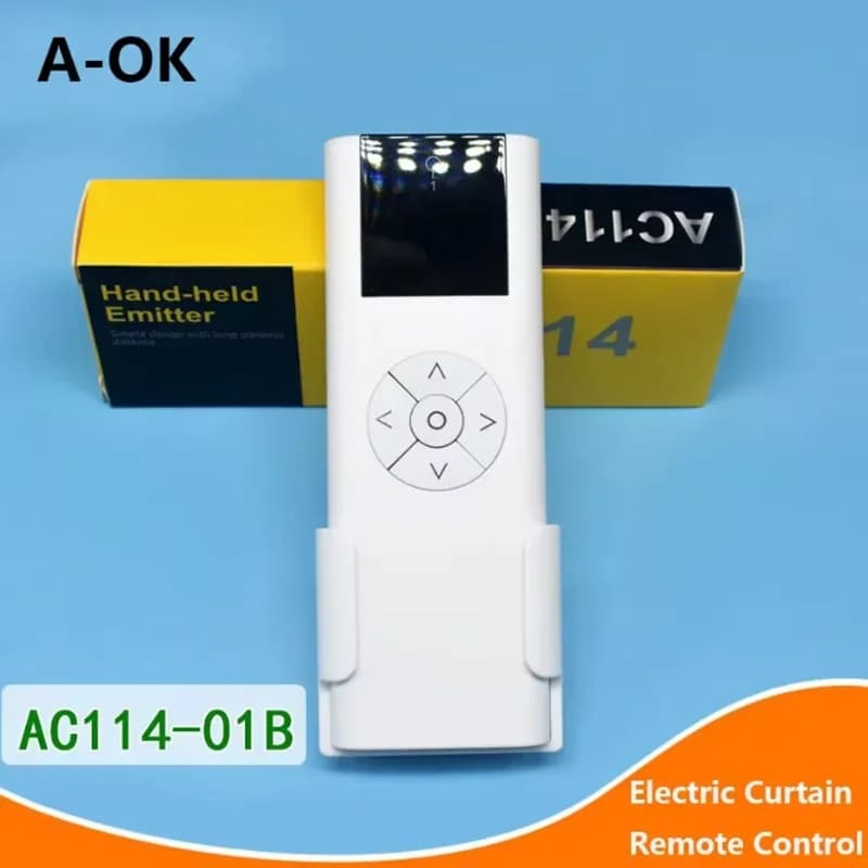 Télécommande sans fil RF433 à canal unique pour rideau électrique, pièce de rechange pour écran de projection motorisé A-OK Motor