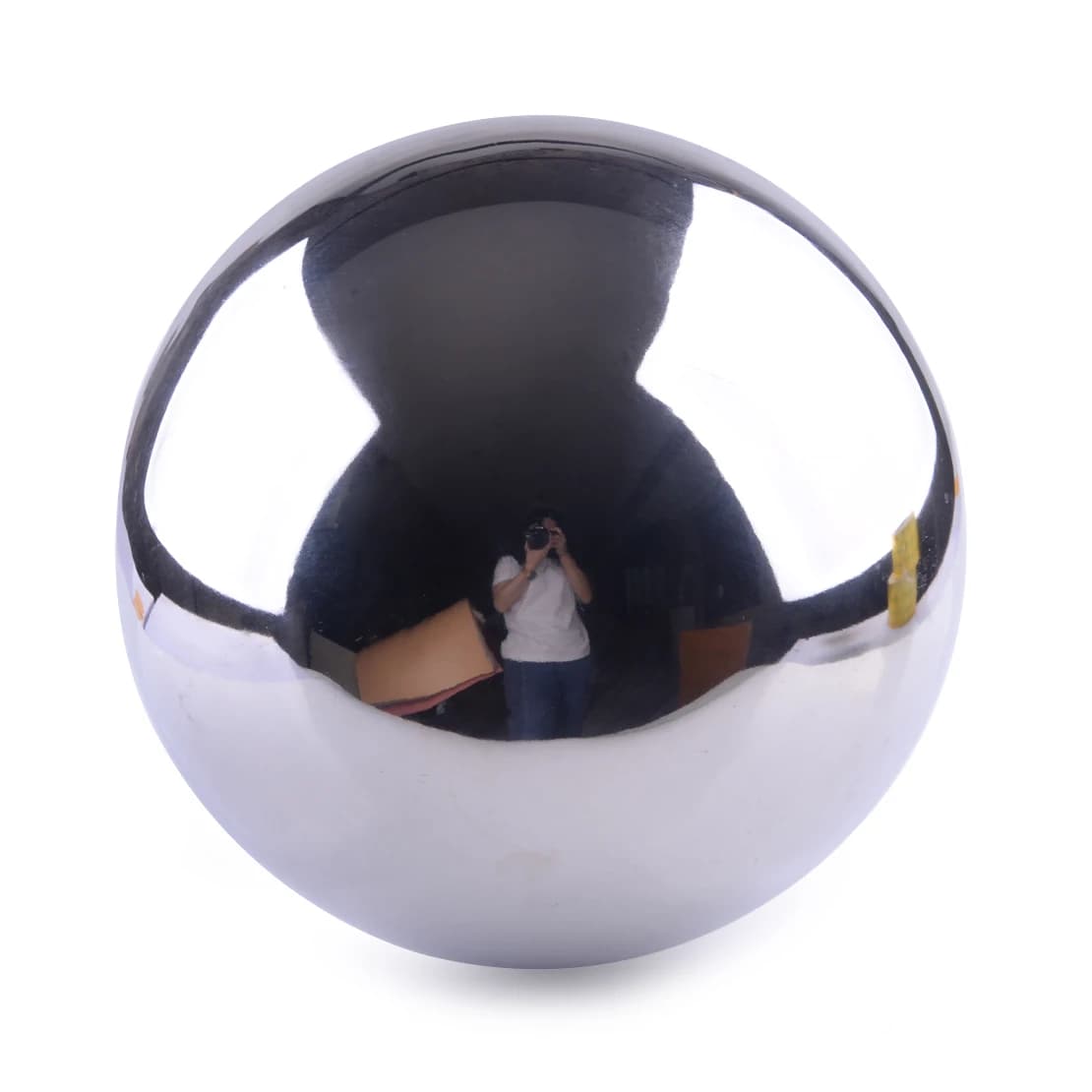 Boule creuse de sphère de miroir d'acier inoxydable, grand ornement argenté, décoration de jardin à la maison, 250mm