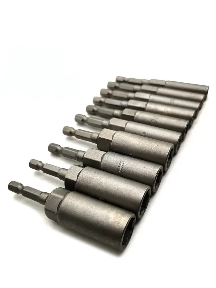 Jeu de douilles pour perceuses électriques, douilles à douille hexagonale 5.5mm-14mm, 10 pièces, tournevis électrique, outils de poignée