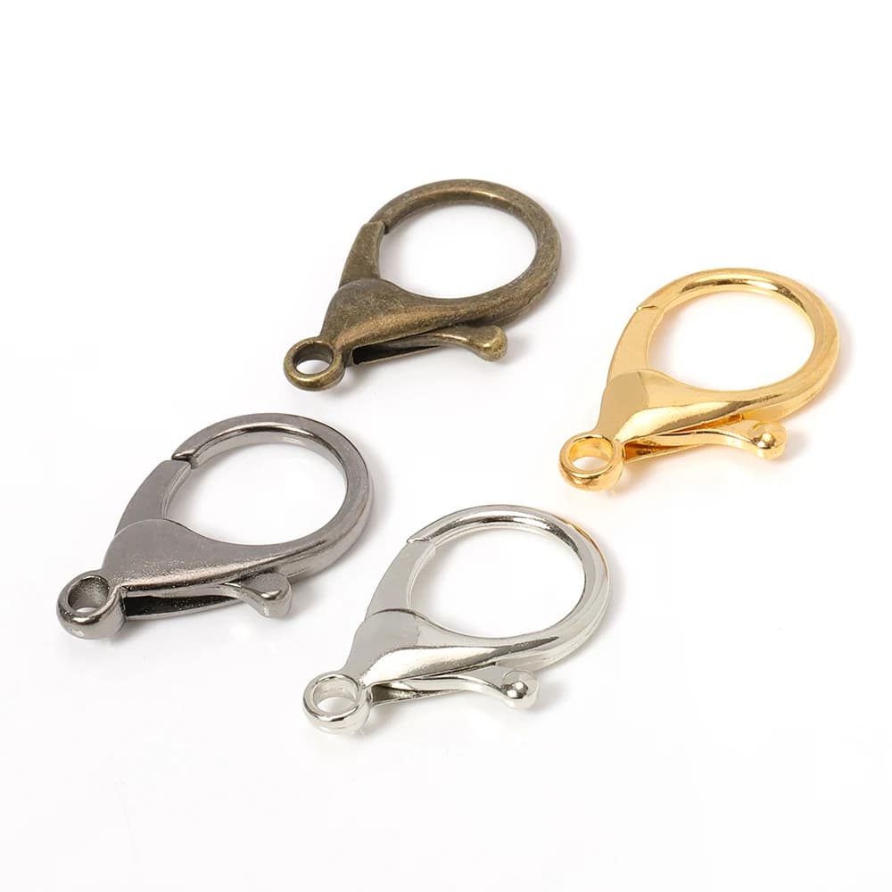 10 pièces 35mm gros fermoirs à homard porte-clés crochet connecteur pour bricolage porte-clés faisant des accessoires pour la fabrication de bijoux artisanat en gros