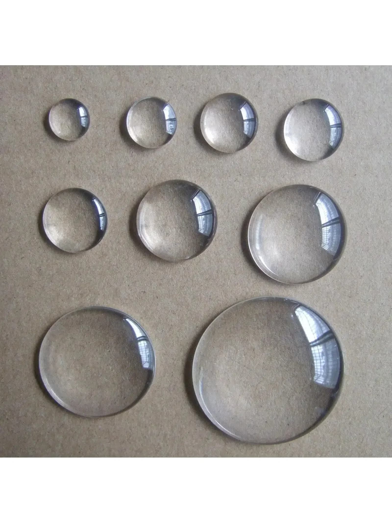 2-200 pièces 6mm-50mm cristal clair rond Cabochon dos plat dôme de verre joints de carrelage bijoux Scrapbooking bricolage artisanat faisant des raccords