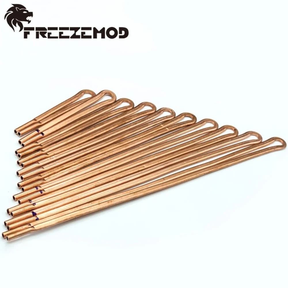 Freezemod-Dissipateur thermique plat en cuivre, 10/20/25/30cm, Hong4.5 mm, boucle T2, pour refroidissement par eau, pour ordinateur portable