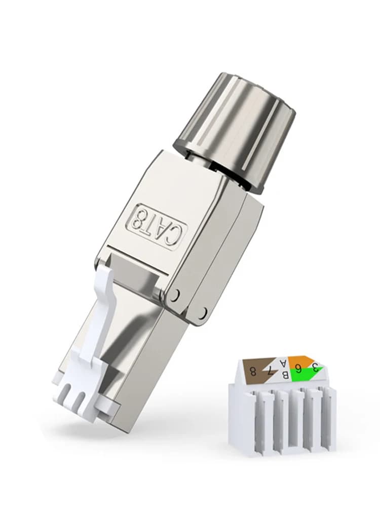 ZoeRax – connecteurs RJ45 Cat8 Cat7 Cat6A, fiches de terminaison Ethernet réutilisables sans outil, prise Internet, Installation rapide sur le terrain